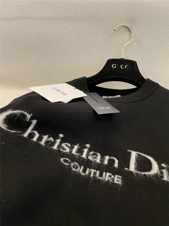 Dior Brush Logo Knit Sweater Black